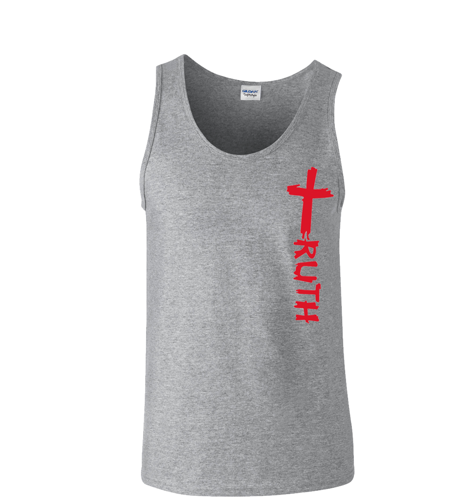 TruTruth Classic Men's Sleeveless T-Shirt in Grey