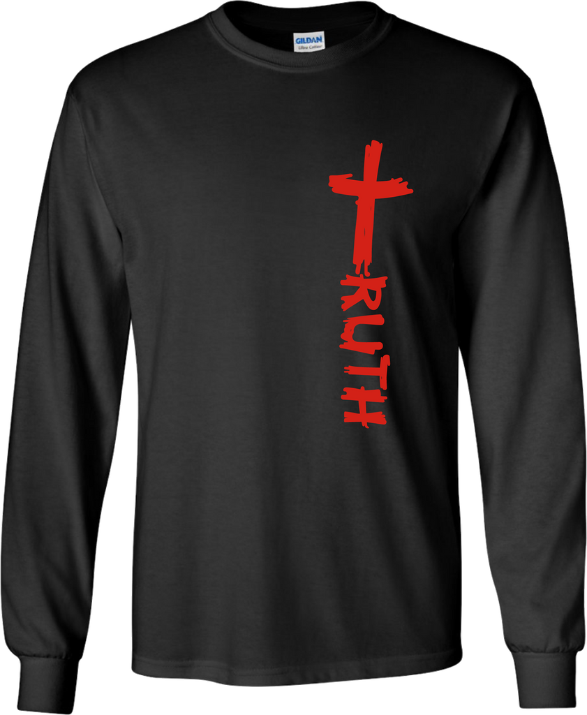 TruTruth Classic Men's Long Sleeve T-Shirt in Black