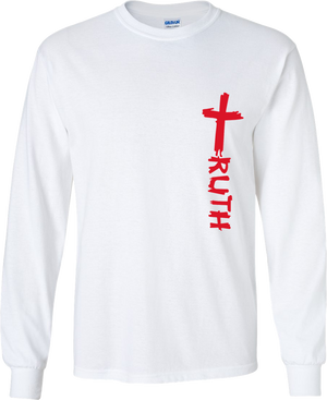 TruTruth Classic Men's Long Sleeve T-Shirt in White