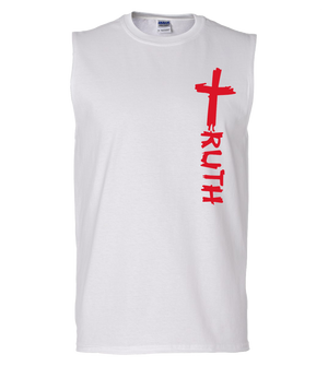 TruTruth Classic Men's Sleeveless T-Shirt in White